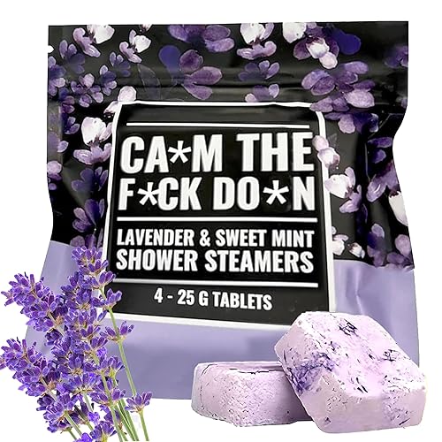 Swear Shower Steamers Gift Set, Shower Steamers Aromatherapy with Charmed Aroma, Shower Steamer Unique Gifts for Women, Bath Set Calm Down Shower Tablets, Birthday Gifts for Women and Mom(Purple) - Purple
