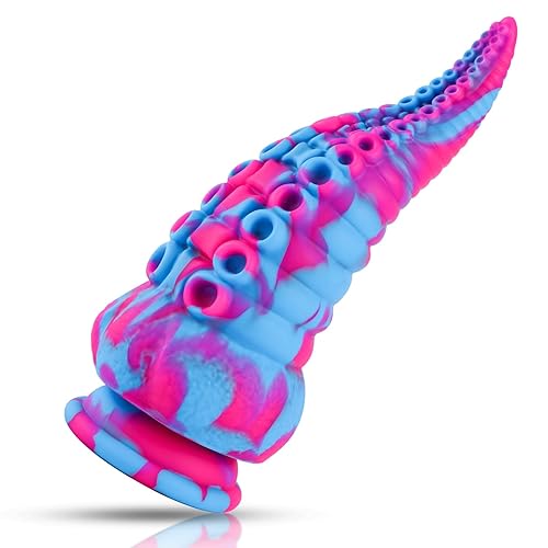 Monster Dildo Tentacle Adult Toy: Big Thick Dildos with Suction Cup for Women, Huge Fantasy Dildo with Octopus-Shape, 8.7” Silicone Giant Dildo - Vibrant