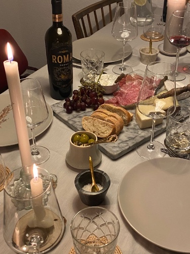 Dîner at home with bestie 