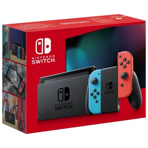 Nintendo Switch with Neon Blue / Neon Red Joy-Con Controllers