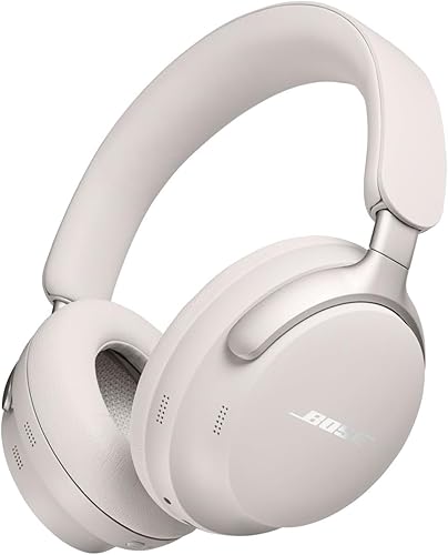 Bose QuietComfort Ultra Wireless Noise Cancelling Headphones with Spatial Audio, Over-the-Ear Headphones with Mic, Up to 24 Hours of Battery Life, White Smoke - White Smoke
