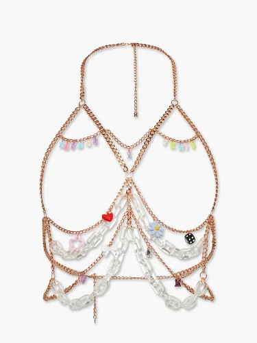 Sexties Charm Top in Gold & Multi | SAVAGE X FENTY UK United Kingdom