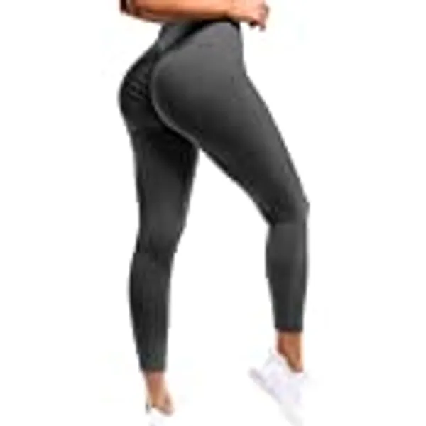 SEASUM Women Scrunch Butt Leggings High Waisted Ruched Yoga Pants Workout Butt Lifting