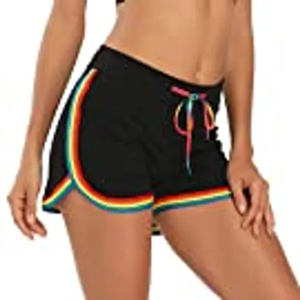 HDE Women's Retro Fashion Dolphin Running Workout Shorts