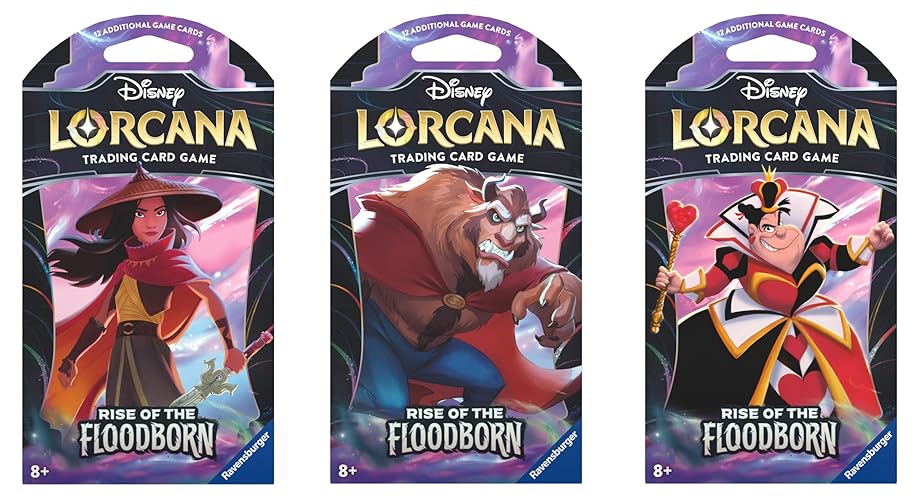 Ravensburger Disney Lorcana TCG: Rise of The Floodborn Assorted Single Booster Pack (12 Cards) | Collectible Cards | Ideal Gift for Disney Fans | Suitable for Ages 8+