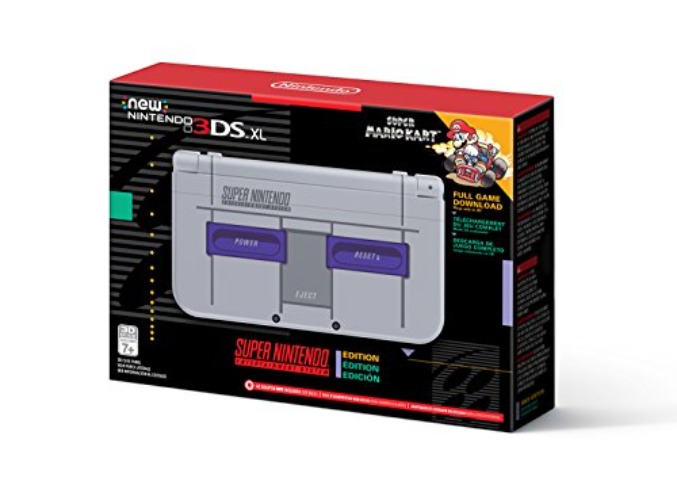 Nintendo New 3DS XL - Super NES Edition + Super Mario Kart for SNES - SNES Classic - without AC Adapter