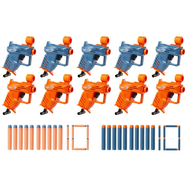 NERF Elite Ace SD-1 Party Pack, 10 Blasters, 20 Elite Darts, Official Party Supplies & Favors, Small Toy Foam Blasters, Kids Outdoor Toys & Games (Amazon Exclusive) -