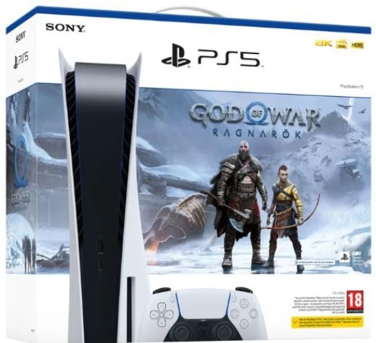 PlayStation 5 Console + God of War Ragnarök (PS5) - PS5 Disc + God of War Ragnarok