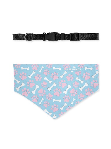 Paws & Bones Customisable Dog Bandana With Collar | L