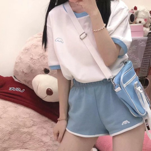Cinna & Kuromi Activewear Set - Cinnamoroll Set / M