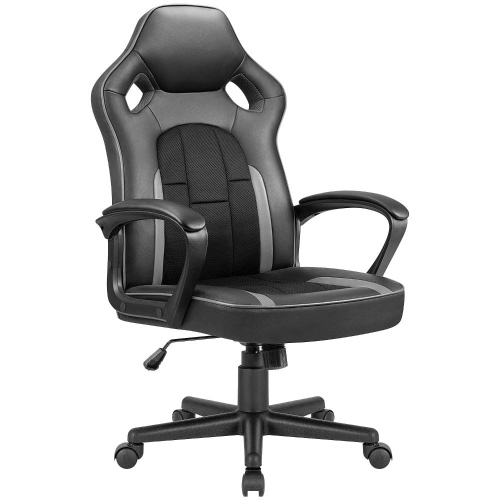 Dragon Vegan Leather Racing Gaming Computer Chair - Gray