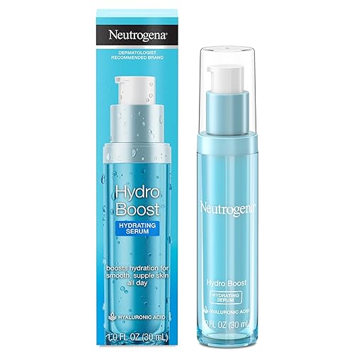 Neutrogena Hydro Boost Hydrating Hyaluronic Acid Serum for Face & Neck, Fast Absorbing Daily Facial Moisturizing Serum Quenches Dry Skin for Hydrated, Glowing Skin, Oil-Free, Non-Comedogenic, 1 fl. oz - Hydrating Facial Serum