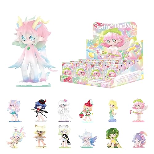 POP MART Azura Spring Fantasy Blind Box Figures, Random Design Mystery Toys for Modern Home Decor, Collectible Toy Set for Desk Accessories, 12PC - Whole Set - Azura Spring