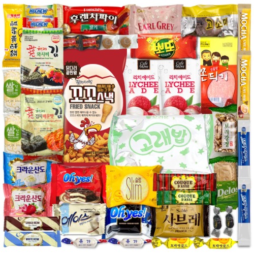Korean Snack Box Variety Pack - 42 Count Individual Wrapped Gift Care Package Bundle Sampler Assortment Mix Candy Chips Cookies Treats for Kids Children College Students Adult