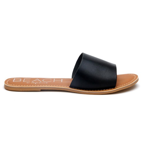 Cabana Slide Sandal | black leather / 10