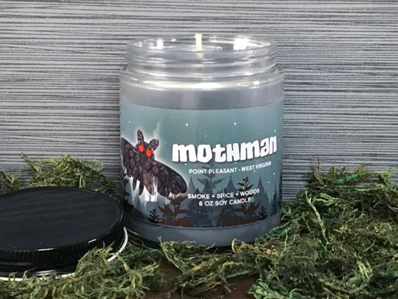 Mothman Candle  Point Pleasant Winged Man  Cryptid Candle - Etsy