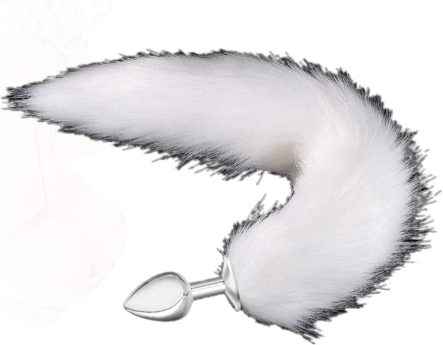 0XBIT Đïldṏ Bola De Masaje De Metal Cap P-L-Ù-G Anà-L-Ê Parejas Aniversario Regalo Fiesta Cosplay Juguete Fox Tail.