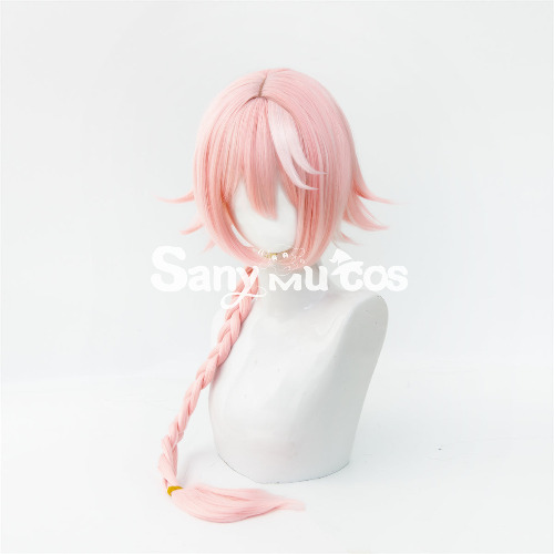 【In Stock】Anime Fate Apocrypha Astolfo Pink White Mixed Long Braid Cosplay Wig
