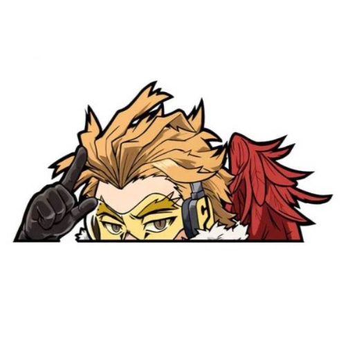 My Hero Academia ‘Hawks | Pointing’ Vinyl Car Peeker Sticker – Little Sticker Store