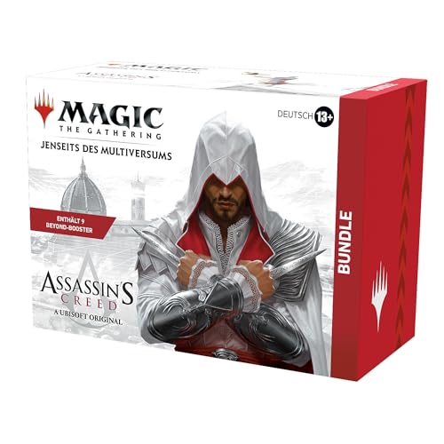 Magic: The Gathering – Assassin’s Creed Bundle | 9 Beyond-Booster + Zubehör | Sammelkartenspiel ab 13 (deutsche Version) - Bundle