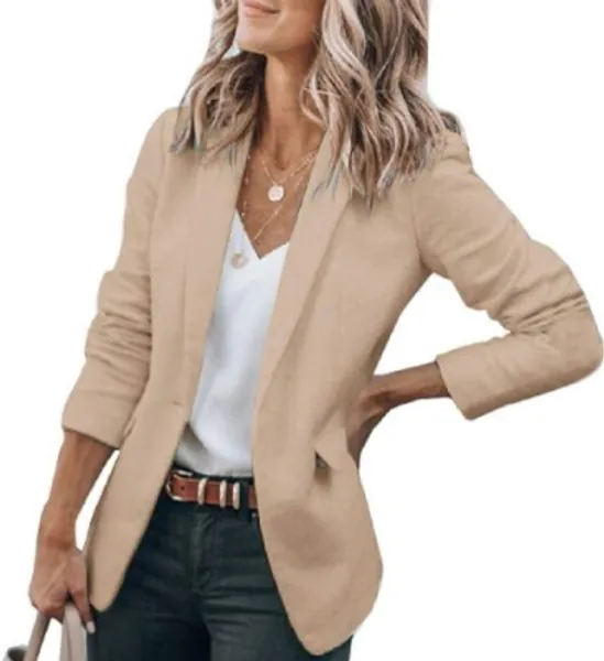 Cicy Bell Womens Casual Blazers Open Front Long Sleeve Work Office Jackets Blazer