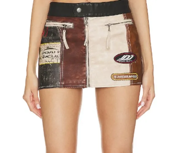 Daytona Leather Mini Skirt