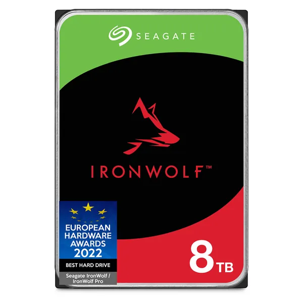 Seagate IronWolf 8 TB NAS Internal Hard Drive HDD – 3.5 Inch SATA 6 GB/s 7200 RPM 256 MB Cache for RAID Network Attached Storage, 3 Years Data Recovery – Frustration Free Packaging (ST8000VNZ04)