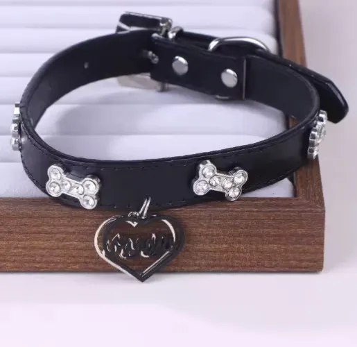 Trendy Punk Colorful Dog Claw Bone Necklace For Women Exquisite PU Leather Charms Choker Sweet Cool Party Jewelry Y2K Gifts