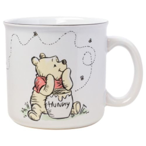 Silver Buffalo Disney Winnie The Pooh But First Hunny Piglet Ceramic Camper Mug, 20 Ounces - But First Hunny Camper