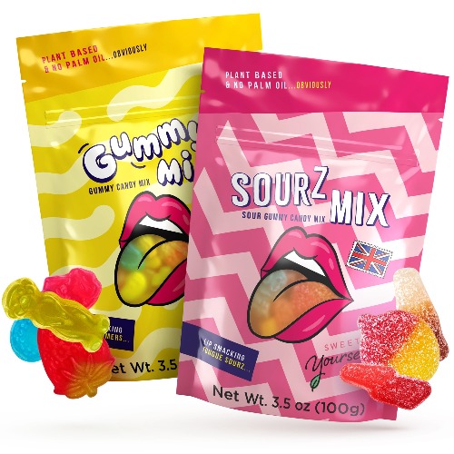 Assorted Gummy & Sour Sweet Snack Packs - 2 Pack Variety