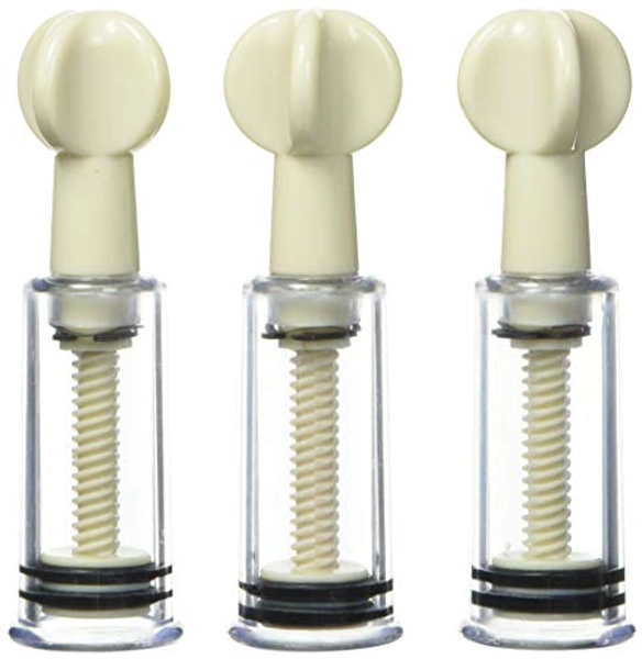 Size Matters Twist Up Nipple and Clitoris Suction Devices, Transparent, 3 Count (Pack of 1) (AC914)