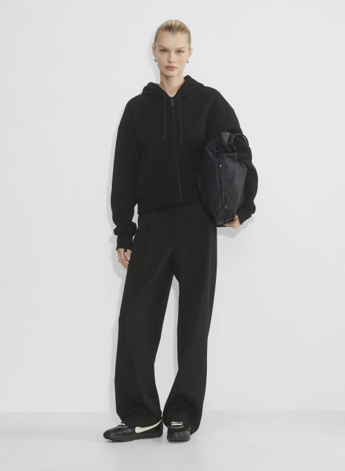 cozy fleece boyfriend boxy zip hoodie