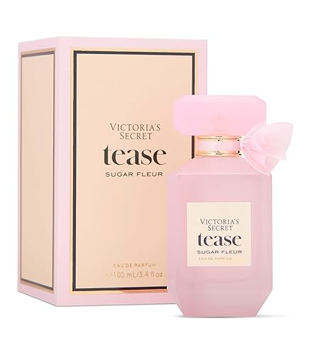 Victoria's Secret Tease Sugar Fleur Eau de Parfum, Notes of Fresh Apple, Floral Bud and Pink Caramel, Perfumes for Women (3.4 oz) - Tease Sugar Fleur - 3.4 Fl Oz (Pack of 1)