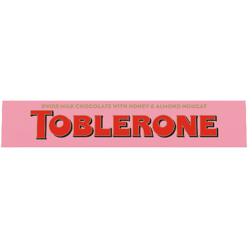 Toblerone Swiss Milk Chocolate Candy Bar with Honey and Almond Nougat, Valentines Chocolate, 12.6 oz - 