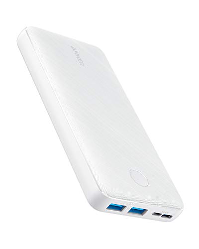 Anker Portable Charger, 325 Power Bank (PowerCore Essential 20K) 20000mAh Battery Pack with PowerIQ Technology and USB-C (Recharging Only) for iPhone, Samsung Galaxy, and More (White) - White