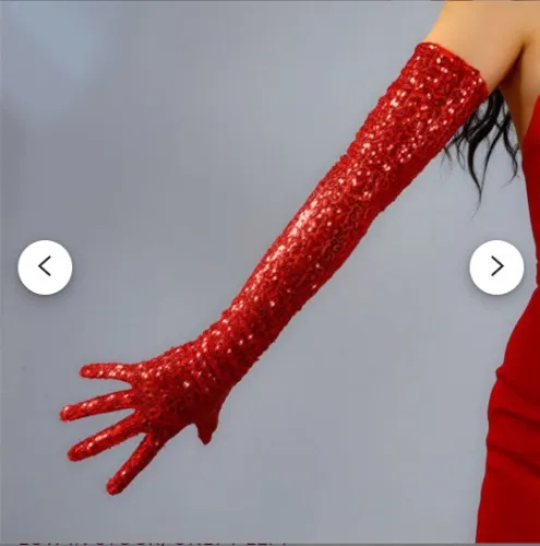 Shiny iconic Sequin Opera gloves (70cm), Bling Bling Satin gloves, Drag Costume Party, Sparkly Evening gloves, Bridal gloves, Sparkling