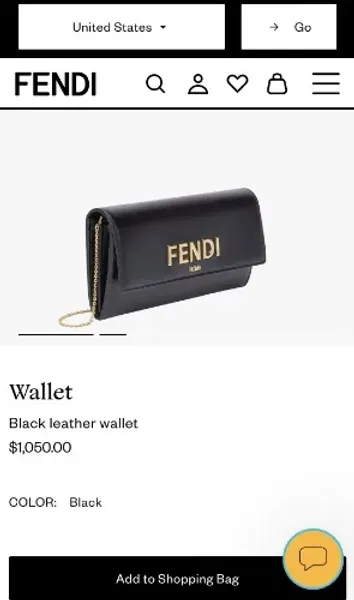 Wallet - Black leather wallet | Fendi