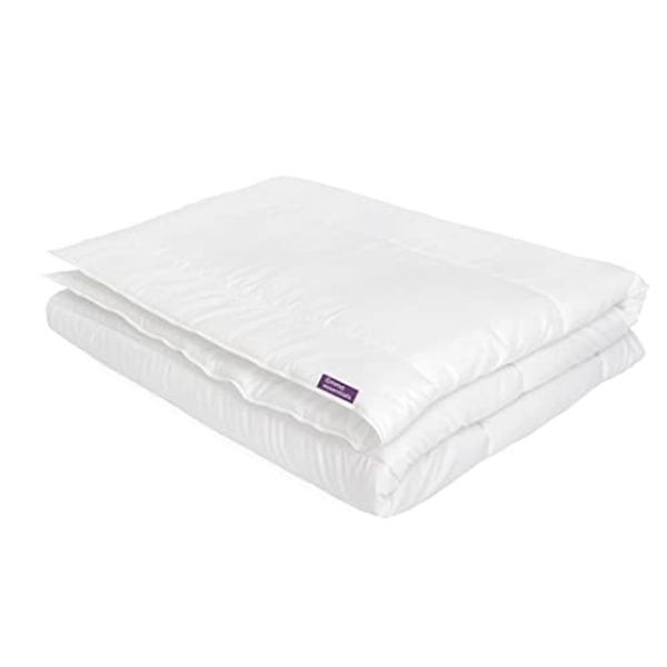 Emma Essentials Bettdecke 135x200 cm weiß - Atmungsaktives 100% feine Mikrofaser Bettdecke, Duvet, Optimale Klimaregulierung für alle Jahreszeiten - Waschbar - 30 Nächte Probeschlafen