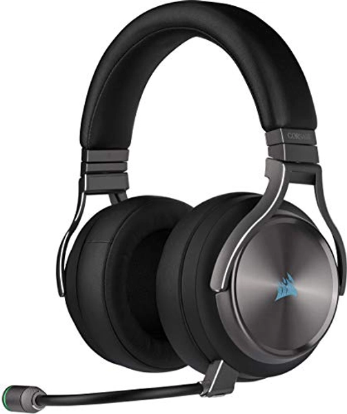 Corsair Virtuoso RGB Wireless SE High-Fidelity-Gaming-Headset (7.1-Surround-Sound, Omnidirektionales Mikrofon in Broadcast-Qualität, Kompatibel mit PC, PS4, Switch und Mobilgeräten) Gunmetal