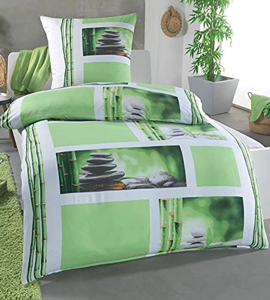 Kuscheli® Bettwäsche 135x200 2 teilig | ÖkoTex Zertifiziert & für Allergiker geeignet |Bettwäsche Set mit 1 Bettbezug 135 x 200 & Kissenbezug 80x80 | modern & hochwertig, Design - Motiv:Design 1