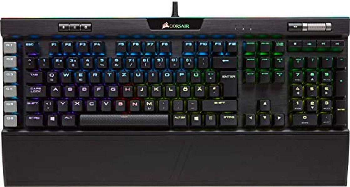 Corsair K95 Platinum RGB Mechanische Gaming Tastatur (Cherry MX Speed: Schnell und Hochpräzise, Multi-Color RGB Beleuchtung, Qwertz) schwarz