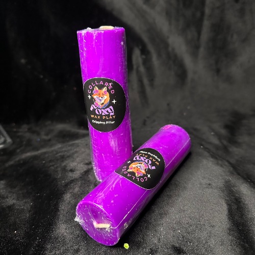 Purple UV Reactive Paraffin Dripping Pillar Wax Play Candle