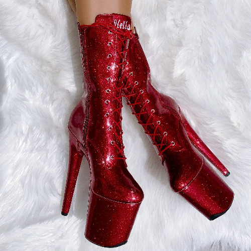 The Glitterati Boot- Red