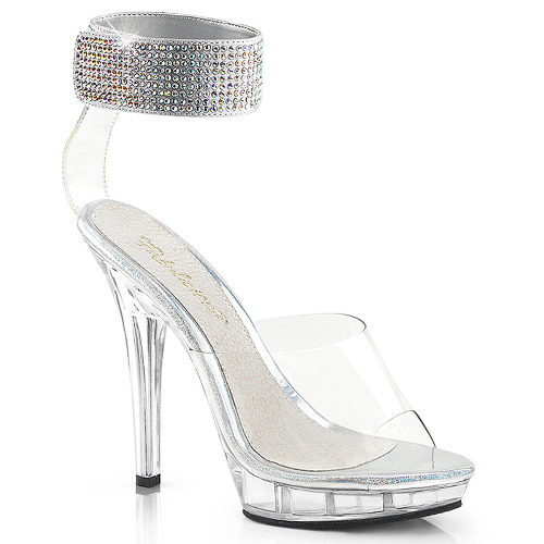 Clear Rhinestone Kitten Heels