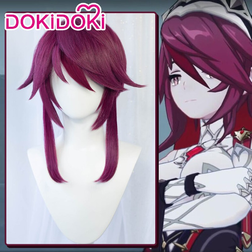 【Ready For Ship】DokiDoki Game Genshin Impact Cosplay Rosaria Wig Women Purple Wig | Rosaria