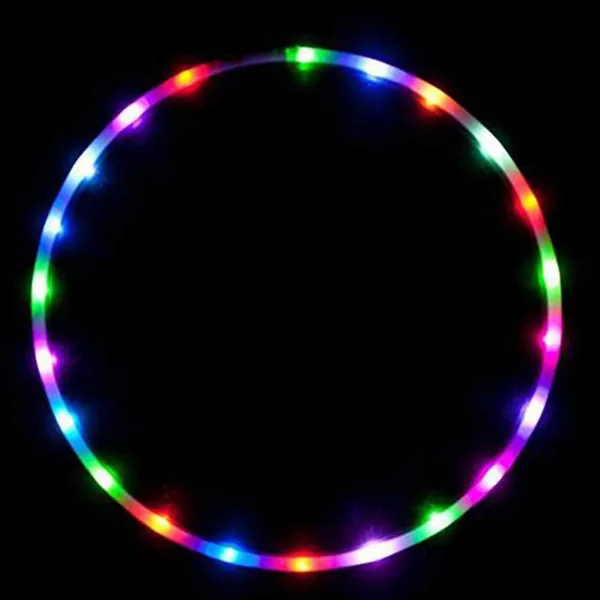 POHOVE Aros LED Hula Hoops, Hula Hoops que cambian de color, múltiples aros de hula iluminados para adultos y niños, aro de baile multicolor, peso suelto, culturismo, fitness