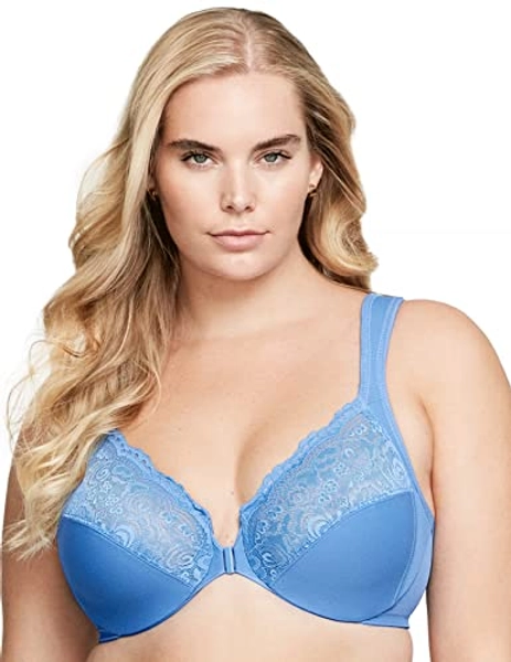 Glamorise Women's Plus Size Wonderwire Front-Closure Bra Underwire #1245