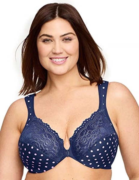 Glamorise Women's Plus Size Wonderwire Front-Closure Bra Underwire #1245