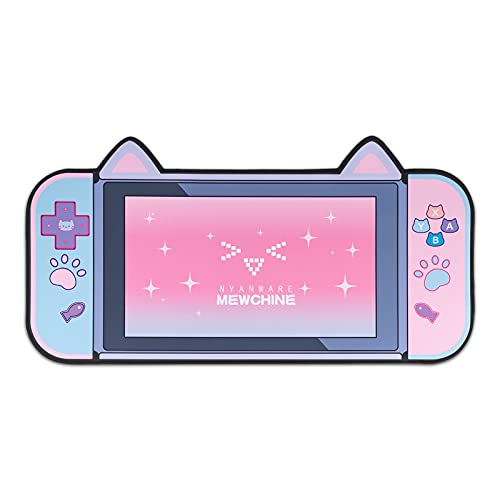 GeekShare Cute Cat Ear Mouse Pad - Non-Slip Rubber Base for Keyboard and Mouse, Perfect for Gaming, Writing, or Home Office Work (Mouse pad)