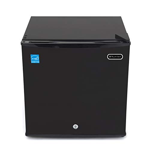Whynter CUF-210SS Mini, 2.1 Cubic Foot Energy Star Rated Small Upright Freezer with Lock, Stainless Steel, Black-1.1 Feet - Stainless Steel -1.1 Cubic Feet Freezer